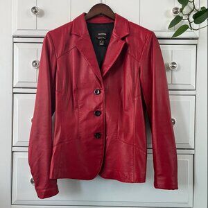 🔥 Bold & Beautiful DANIER Italian Leather Blazer – Made in Canada | S/P 🔥